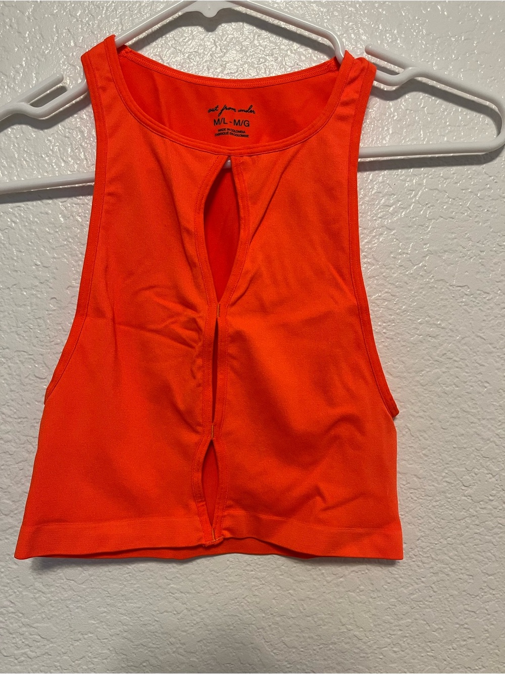 Urban Outfitters Out From Under Neon Orange Keyhole Racerback Tank
